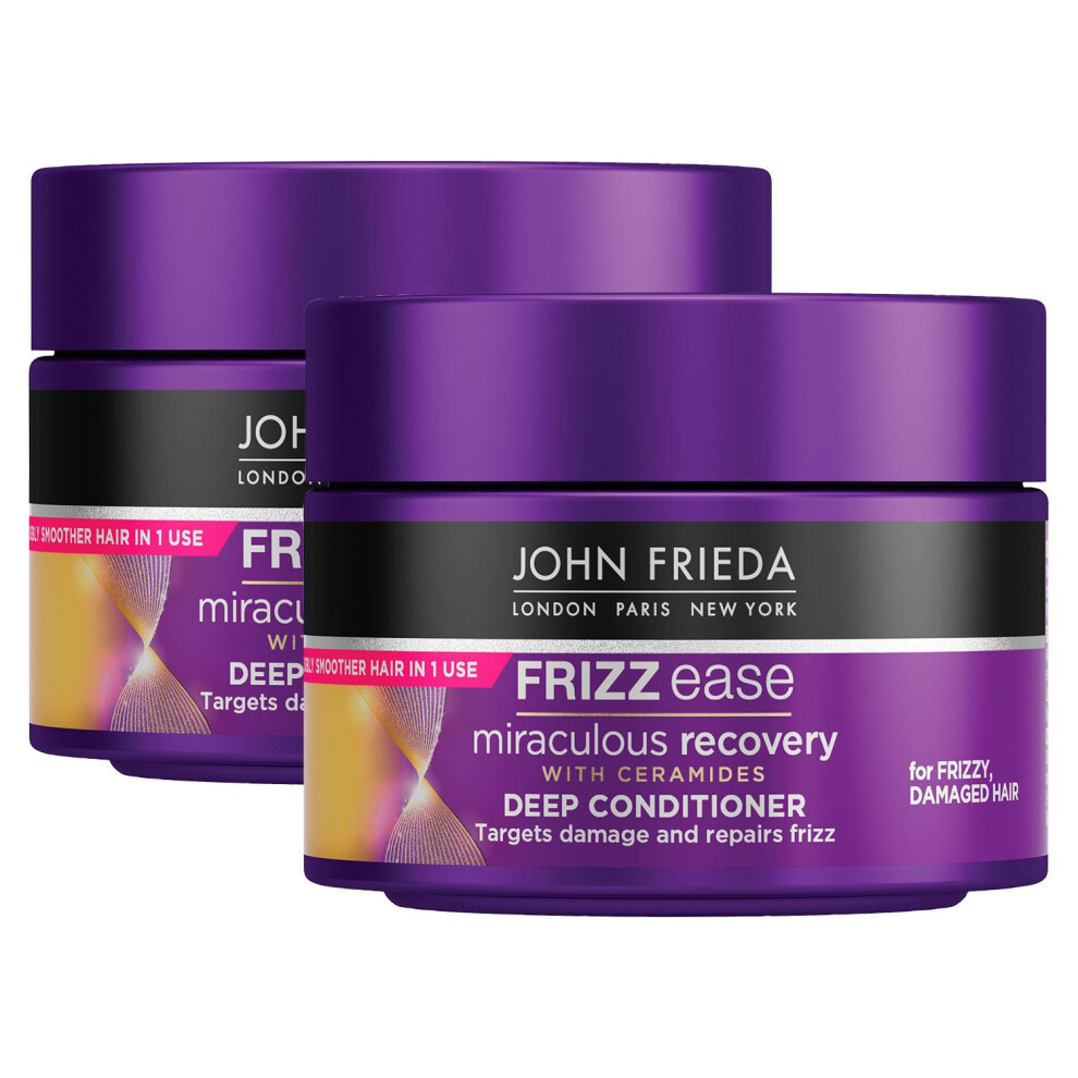 John Frieda Frizz Ease Miraculous Recovery Deep Conditioner Hair Mask 250ml, 2pk