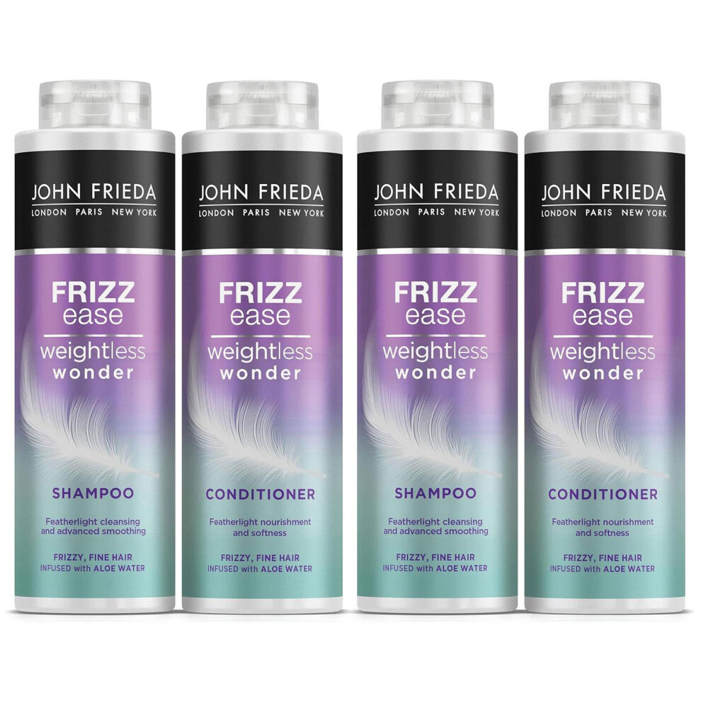 2x John Frieda Frizz Ease Weightless Wonder Hair Shampoo & Conditioner Duo,500ml
