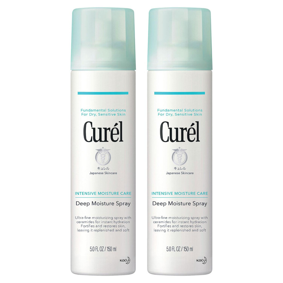 Curel Deep Moisture Spray for Dry, Sensitive and Hydrate Skin 150ml, 2 Pack