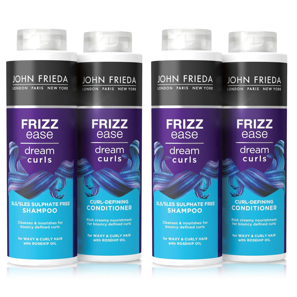 2x John Frieda Shampoo & Conditioner Duo Pack Frizz Ease Dream Curls, 500ml