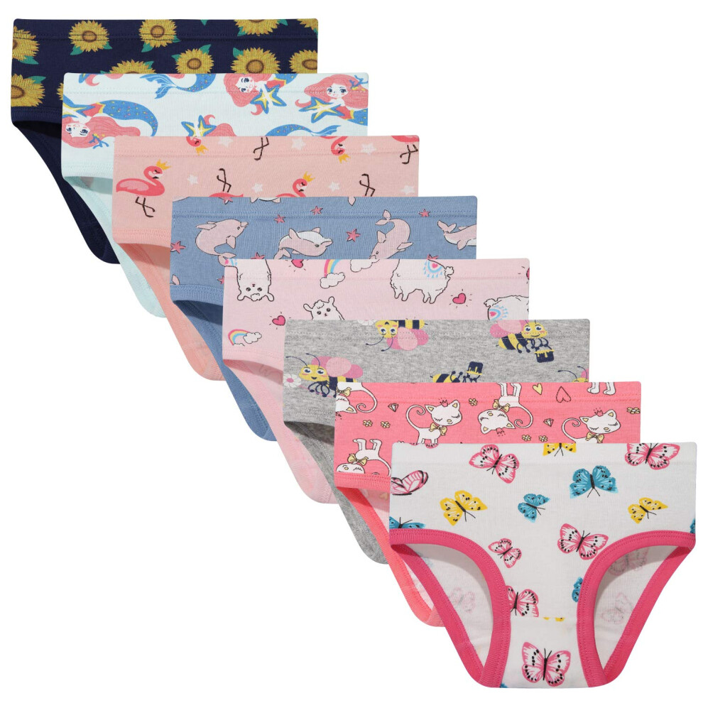Culottes respirantes en coton pour filles NEIYISHE, sous-v   tements assortis pour enfants (8 culottes assorties B15)