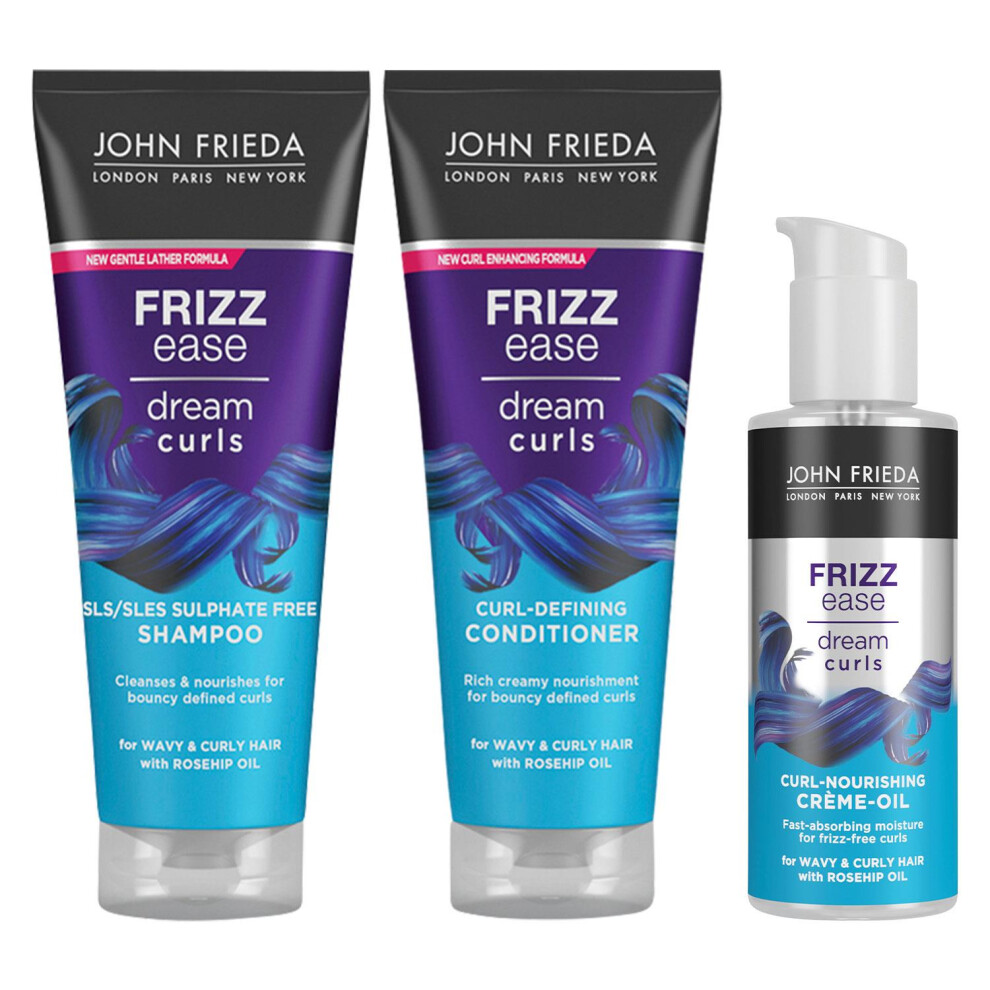 John Frieda Curl Hydration Bundle Shampoo, Conditioner 250Ml With Crã¨Me, 150Ml