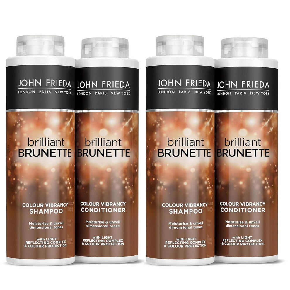 2x John Frieda Brilliant Brunette Colour Protecting Shampoo & Conditioner Duo Pk