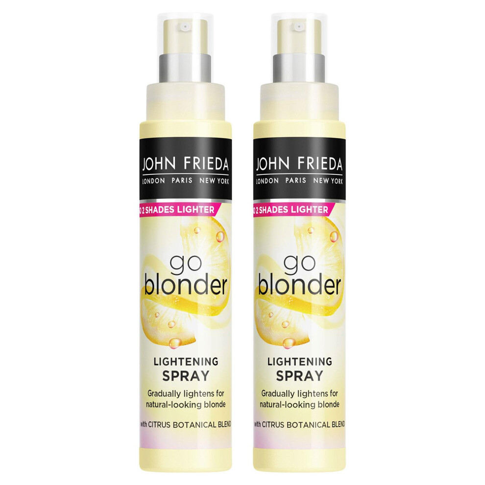 John Frieda Go Blonder Lightening Spray for Healthier-Looking Hair 100ml, 2 Pack