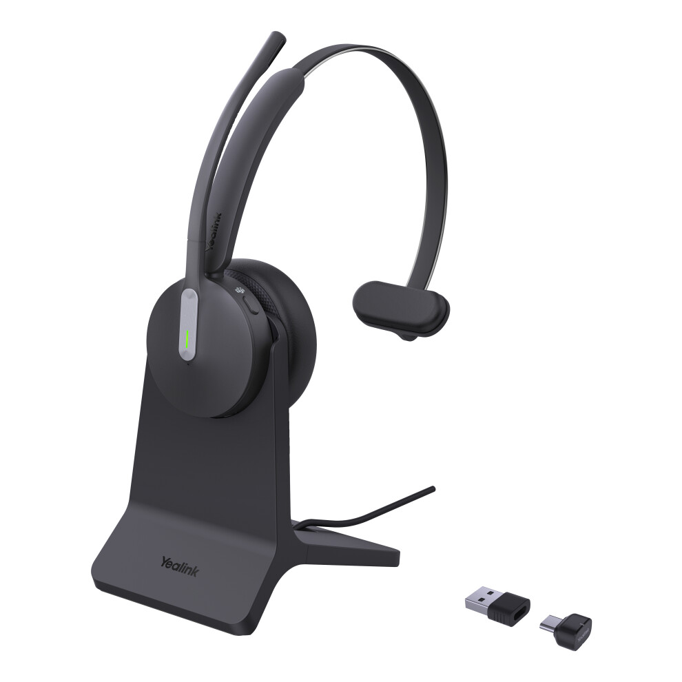 Yealink BH70 Mono Wireless Bluetooth Headset with Charging Stand and USB-C/A for PC connection – Certified for Teams - Image 4