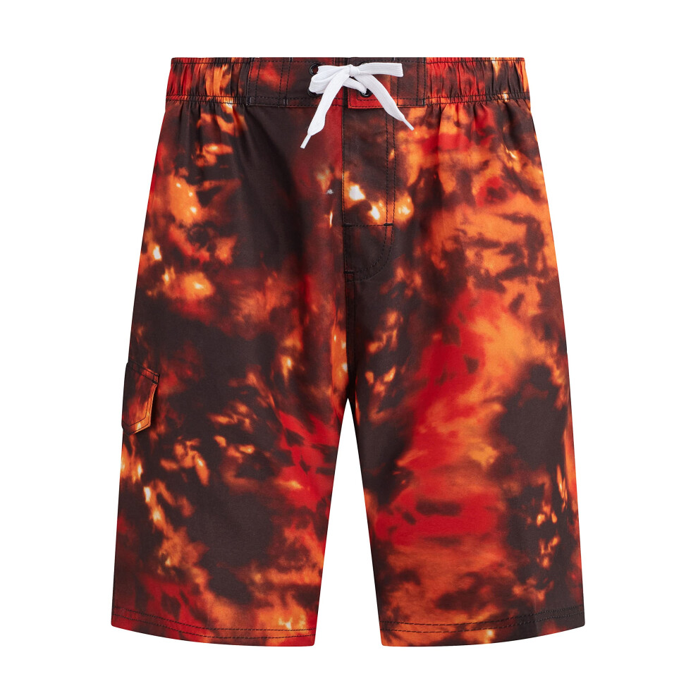 Maillot de bain Kanu Surf Standard Infinite pour homme (tailles standard et longues) Hurricane Noir/Orange 4X