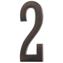 Distinctions by Hillman 843256 4-Inch Die Cast Self-Adhesive House Address Aged Bronze Number 2