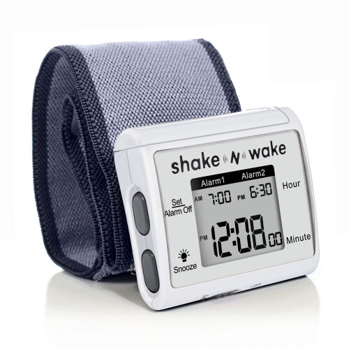 Tech Tools Vibrationswecker - Shake N Wake - Silent Alarm Armbanduhr - mit Dualalarmen