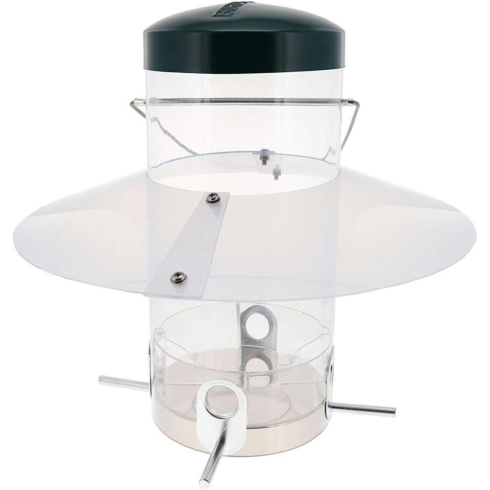 Birds Choice NP435 Klasyczny Karmnik WisząCy Karmnik Dla PtakóW Z Przegrodą/OsłOną Pogodową 1,2 Galona Zielony-image