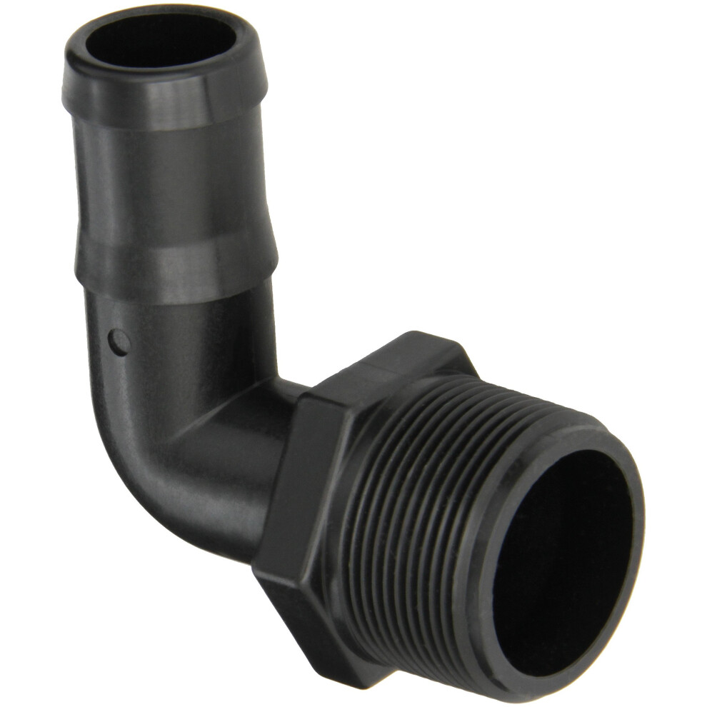 Banjo Hb150/125-90 Polypropylene Hose Fitting 90 Degree Elbow 1-1/2"""""""" Npt Male X 1-1/4"""""""" Barbed 791206004410