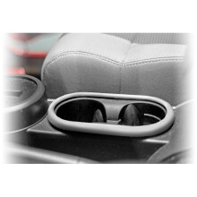 Ruige bergkam | Bekerhouderbekleding Voorzijde Geborsteld Zilver | 11151.13 | Geschikt voor Jeep Wrangler JK uit 2007-2010