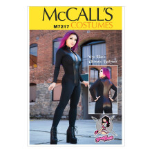 Macaco com zper McCall's Patterns M7217 Misses por Yaya Han Modelo de costura E5 (14-16-18-20-22)