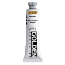 Heavy Body Acrylics by GOLDEN Raw Sienna 2 fl. oz. Tube Professional Acrylic Paint Semi-Opaque
