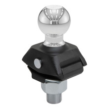 Curt 40247 Rockerball Pushion Hitch Trailer Ball 7 500 lbs 2-tommer Diameter 1-tommer Shank Metallic