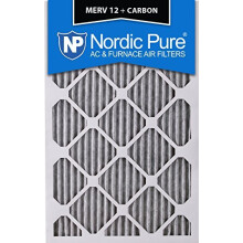 Filtres     air pour fournaise Nordic Pure 16 x 25 x 1 (15 1/2 x 24 1/2 x 3/4) MERV 12 pliss   s plus charbon, paquet de 3