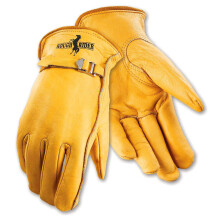 Galeton 25101PR-XL 25101PR Rough Rider Premium Leather Strap & Buckle Driver Gloves X-Large Gold