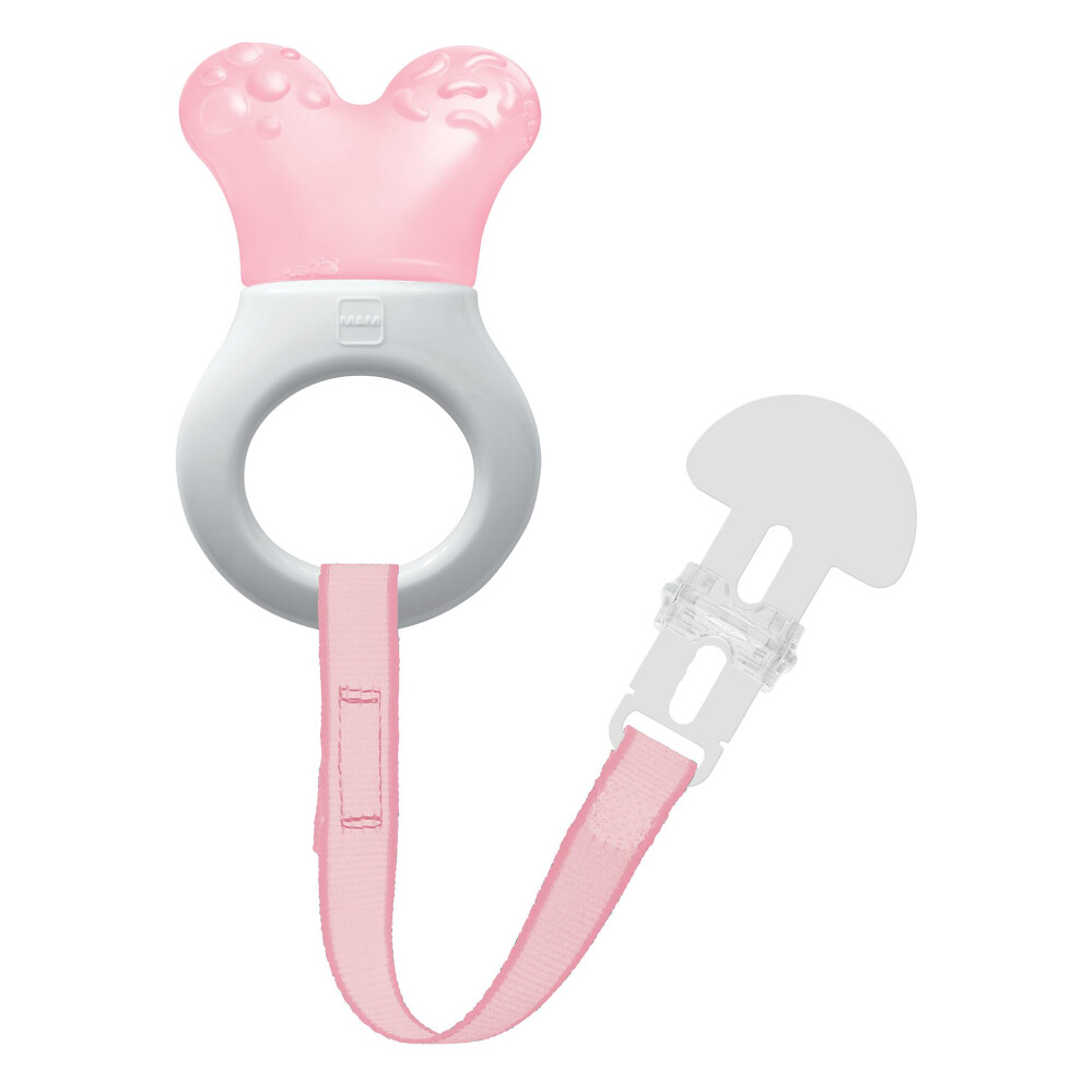 MAM Baby Toys  Teething Toys  Mini Cooler Teether with Clip  Girl  2+ Months  1-Count (7172-012-0-1)
