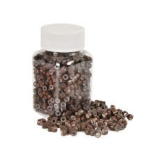 1000 kpl Premium Silicone Micro Link Rings 5mm vuoratut helmet I Tip -hiustenpidennyksiin (1000 kpl ruskea)
