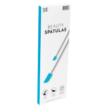 S&T INC. SPATULAS MAKEUP SPATULA MARE ?I MINI PENTRU COSMETICA ?I NGRIJIRE PIELE 2 PIETE GRE GRE/Teal