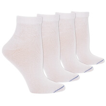 Dr. Scholl's Women's 4 Pack Diabetic and Circulatory Non Binding Ankle Socks White Shoe Size: 4-10