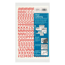 Chartpak Self-Adhesive Vinyl Capital Letters and Numbers 1/2 Inches High Red 201 per Pack (01012)