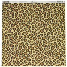 Reminisce Jungle-icious 12 by 12-tums dubbelsidig scrapbook papper leopardtryckpaket med 25 ark