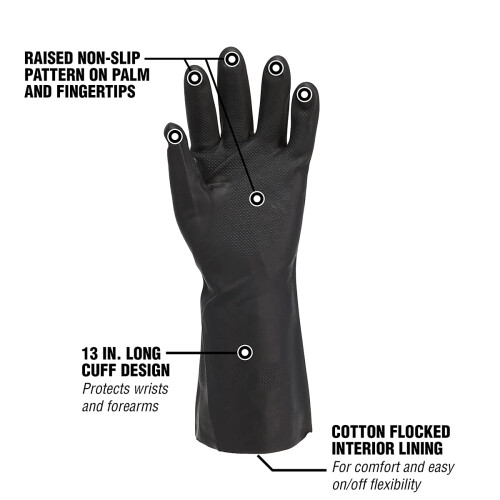 Luvas Flexzilla Pro GC400PL Neoprene 13 Long Cuff Grande (Pacote de 1) 2