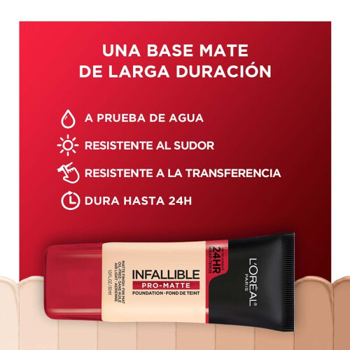 L'Oréal, Infallible, Pro-Matte Foundation, 103 Natürlich Buff, 1 fl oz (30 ml) 1