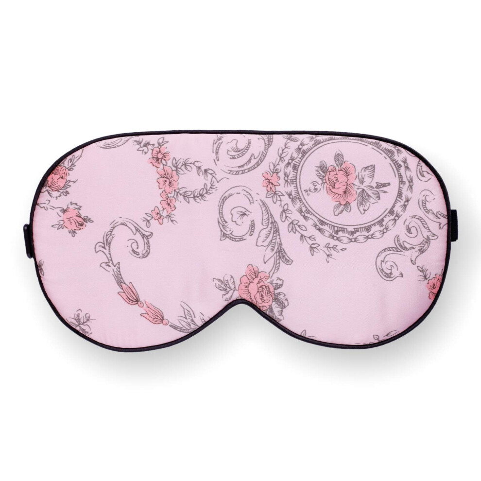 Masque de sommeil pour les yeux Maxfeel 100 % pure soie, cache-yeux, cache-yeux, masque de sommeil, couleurs florales (n   1)