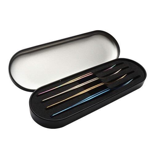 Professional Tweezers Storage Case Activated Sealed Box Eyelash Extension Tools Container  1 PCS  Black