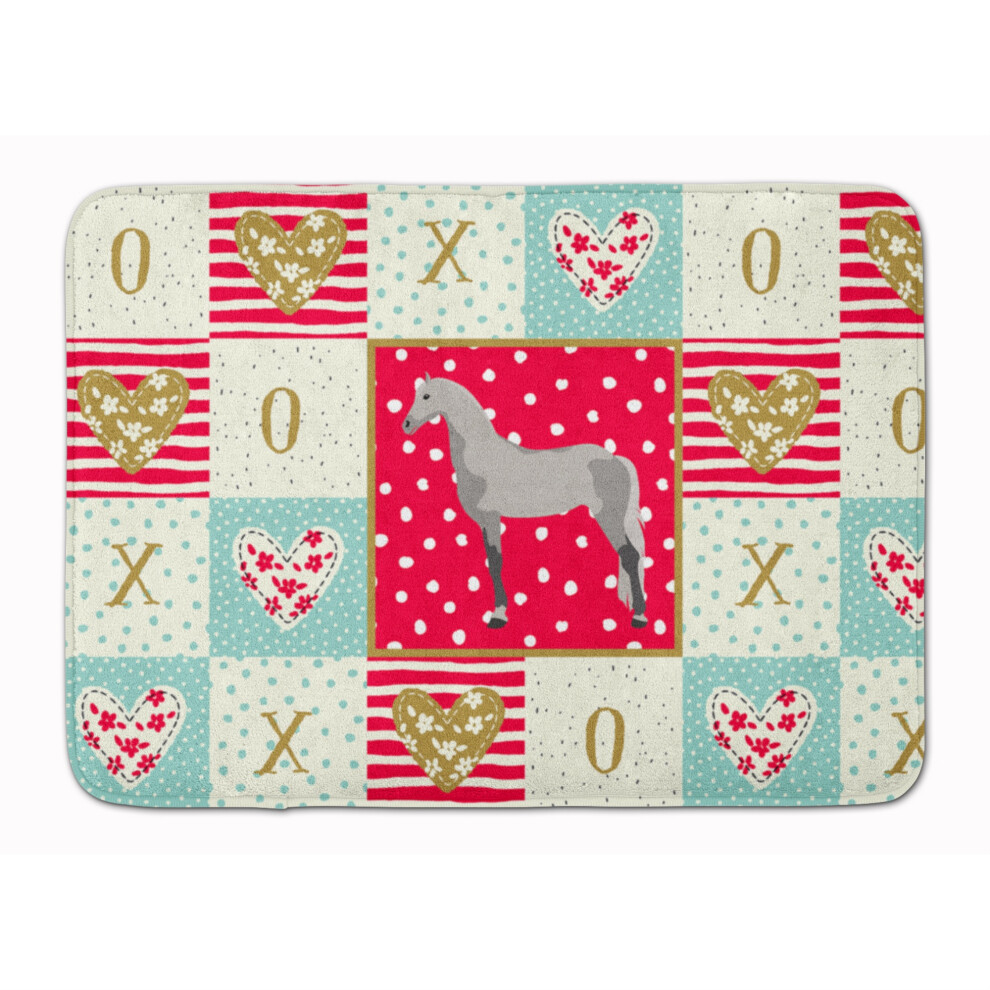 Tapis De Porte Lavable En Machine En Mousse M Moire De Forme, Motif Cheval Trotteur Orlov, Multicolore, Caroline's Treasures-image