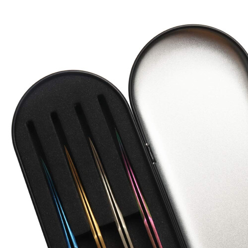 Professional Tweezers Storage Case Activated Sealed Box Eyelash Extension Tools Container  1 PCS  Black 2