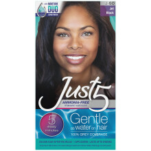 Just 5 Women's 5-Minuten-Permanent-Haarfarbe mit Sp   lung, Grauhaarf   rbung f   r Frauen     Tiefschwarz