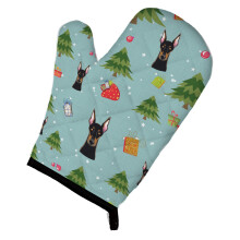 """"Caroline's Treasures BB5034OVMT Christmas Doberman Pinscher Oven Mitt 12"""""""" by 8.5"""""""" Multicolor""""