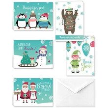 Paper Frenzy Nordpol Samling Vinter Jul Tackkort och Kuvert - 25-pack