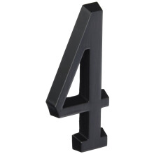 Distinctions by Hillman 843258 4-Inch Die Cast Self-Adhesive House Address Plaque Aged Bronze Number 4