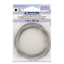 Beadalon Remembrance Rustfrit st?l Memory Wire Rund Armb?nd Large Bright 1 oz ca. 60 spoler
