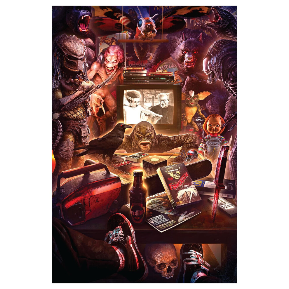Photos - Jigsaw Puzzle / Mosaic Monster Mayhem 1000-Piece Jigsaw Puzzle by Rachid Lotf | Fun Brain Teaser Toys & Games | 28 x 20 Inches 622343