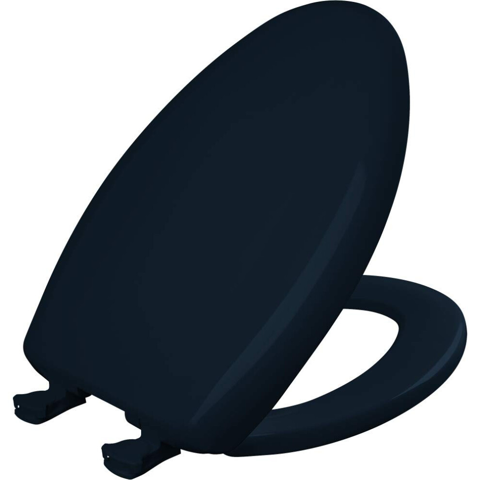Bemis Classic Colors Slow Close Toilet Seat  Easy Clean Hinges and Durable Plastic Seat  Elongated  Navy