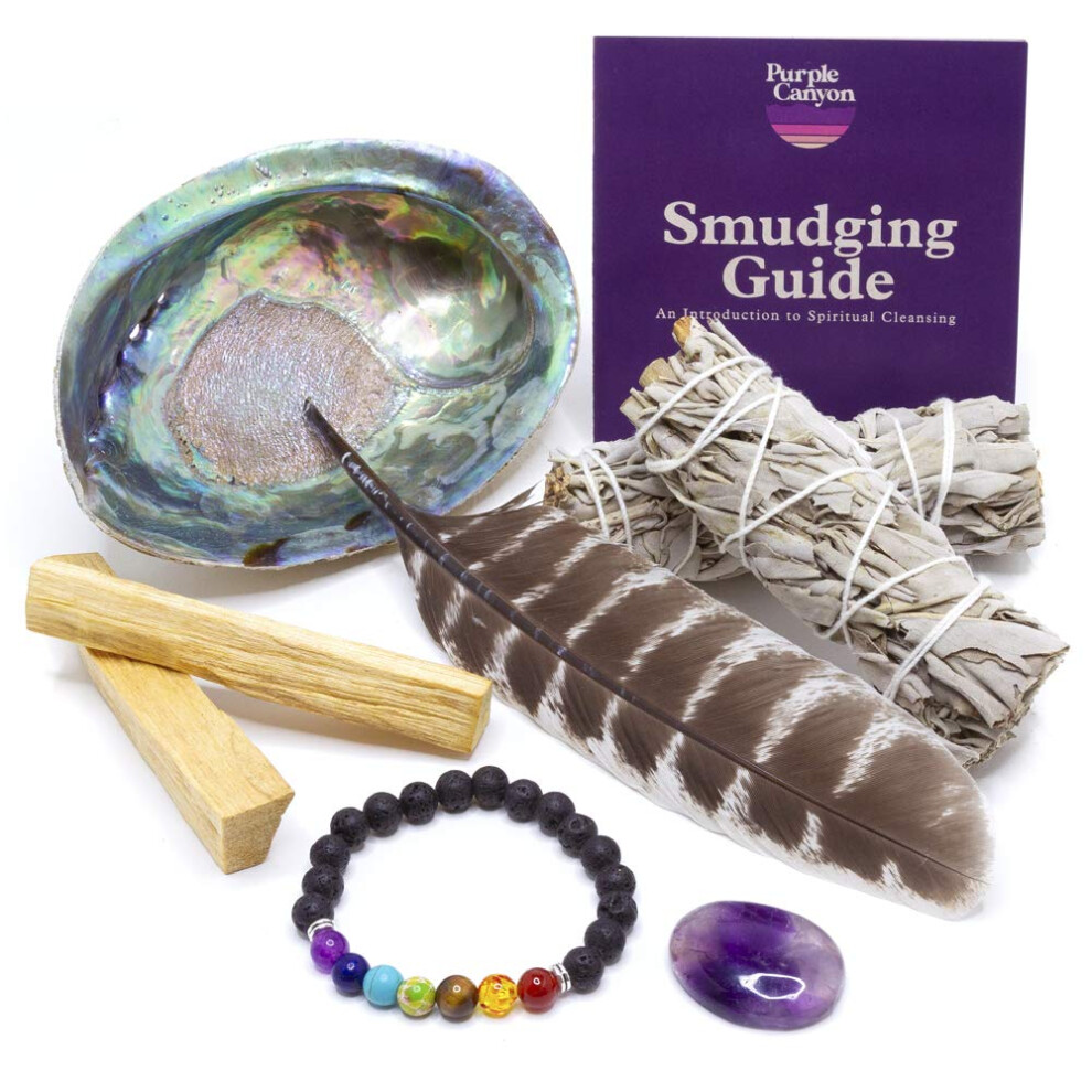 Purple Canyon Sage Smudge Gift Set  Unique House Warming Gift  Perfect for New Home Cleansing & Blessing-image-OPC-PFRDXWT-NEW
