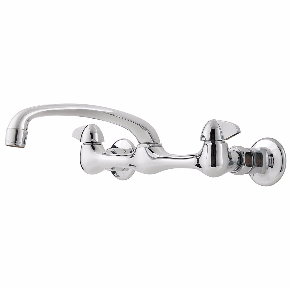 Photos - Tap Pfister G1271000 Pfirst Series 2-Handle Wallmount Kitchen Faucet Polished Chrome 1.5 GALLON PER MINUTE G127-1000 