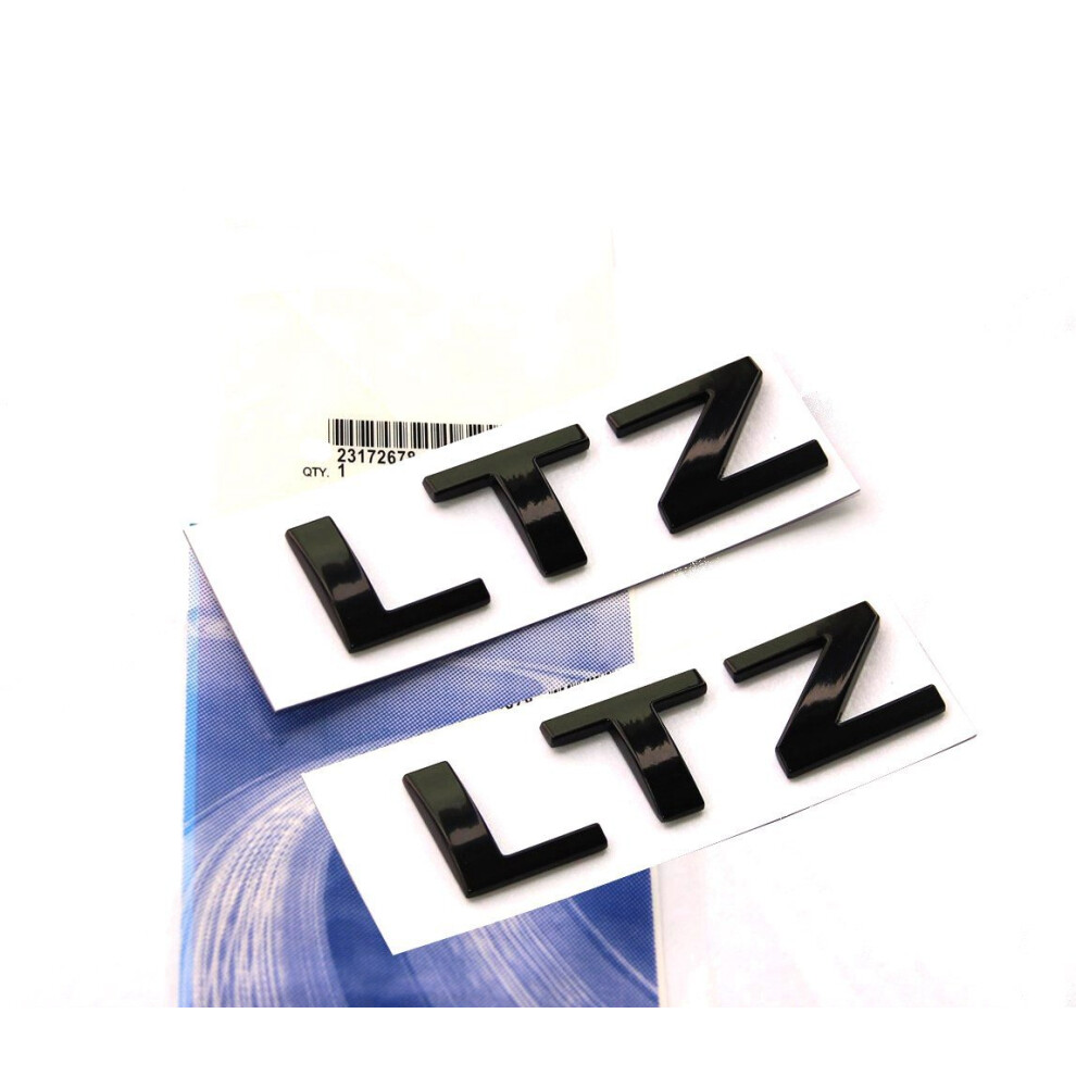 Yoaoo - Paquete De 2 Emblemas Y Placas De Identificaci N Oem Ltz Negros Brillantes Compatibles Con Silverado, Tahoe Y Suburban-image