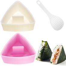 Onigiri Mold Triangle 2 Pack Large Rice Ball Mold Sushi Makers Japanese Rice Cooker Kit for Lunch Bento