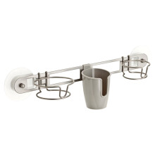 Franklin Brass 193285-FN IncrediGrip (Ingen borrning) Hårfön och Locktång Holster, Satin Nickel