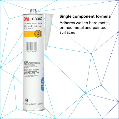 3M 3M Σφραγιστικό Σχισμών Urethane, 08362, Γκρι, Υψηλή Στερεότητα, Μόνιμα Ευέλικτο, 310 mL/10.5 fl oz 1