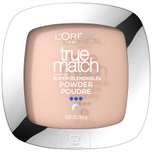 L'Oreal Paris True Match Super Blendable Oil Free Foundation Powder C2 Light O.33 Oz Emballage kan variere