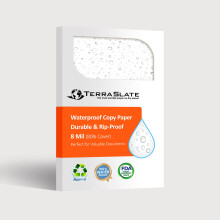 TerraSlate Premium vodeodoln papier do tlaciarne 8 MIL 8,5 x 11 palcov Odoln a siln papier (25 listov)