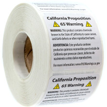 Prop 65 California advarselsetiketter / 500 kortformede advarselsetiketter / 1,5"""" x 1,5"""" firkantede selvkl?bende klisterm?rker