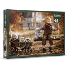 Puzelworx 1000-delige puzzel Educatieve puzzel Familiespel Cadeau voor volwassenen en kinderen (Vintage Swing)