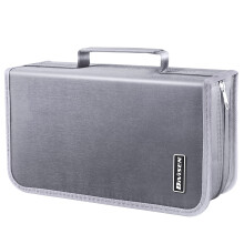 Bivisen CD/DVD Case Holder 128 Capacidade CD VCD Media Wallet Storage Holder Booklet Organizer (Prata)